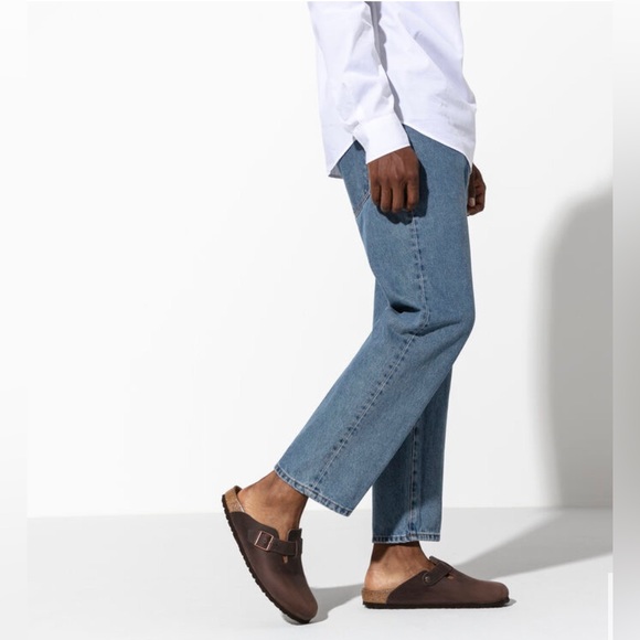 NWT Men’s Birkenstock Boston Oiled Leather Clog in Habana (Medium Brown) - Picture 3 of 15